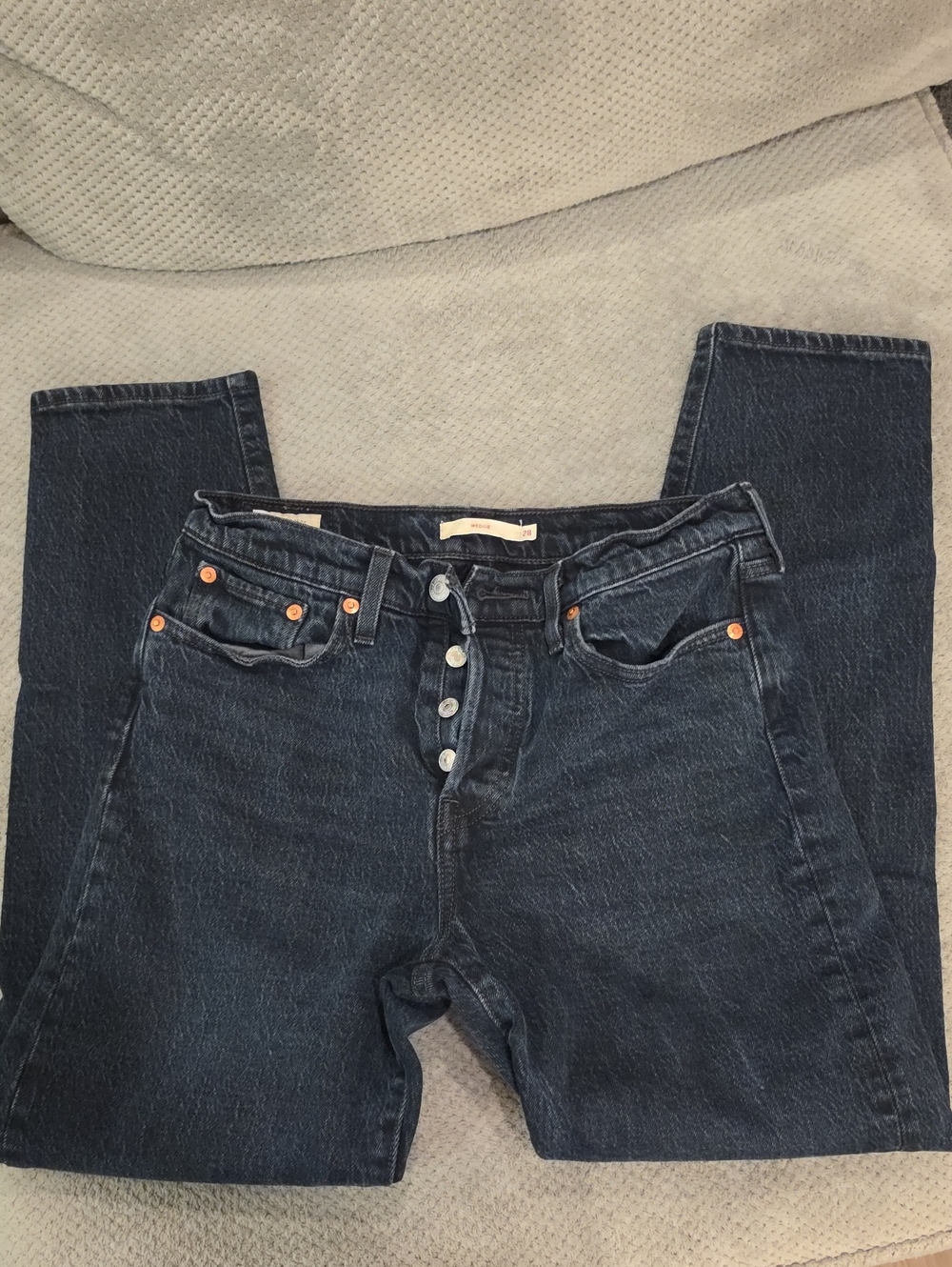 Levi's WEDGIE Classic Dark Wash Women's Button-Fly Jeans